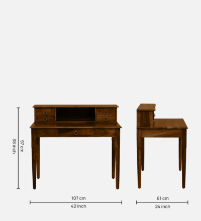 Premium Study Table with Lockable Drawer and Bookshelf for Secure Storage - Image 3