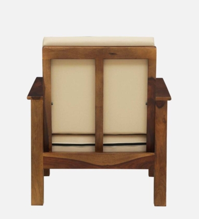 Wooden Single Sofa Chair for Balcony and Bedroom with Premium Fabric - Image 6