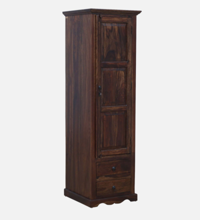 Traditional Sheesham Wood Wardrobe with Carving1 Door By Sarve Furniture - Image 5