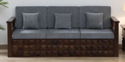 Vtrasbourg Sheesham Wood 3 Seater Sofa In Provincial Teak Finish By Sarve Furniture
