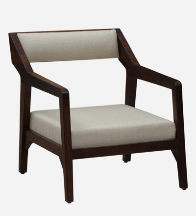 Single Seater Sofa Chair with Detachable Cushion Covers and Solid Wood Frame - Image 4