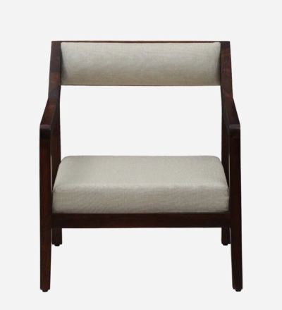 Single Seater Sofa Chair with Detachable Cushion Covers and Solid Wood Frame - Image 5