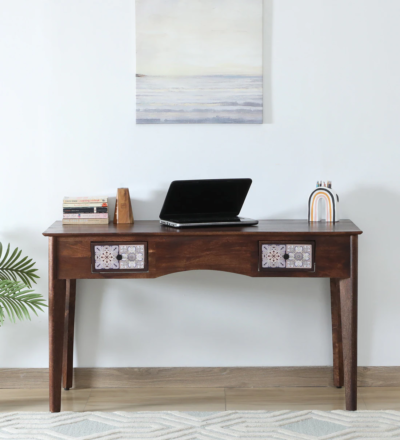Classic wooden study table with drawer unit for bedroom and study room