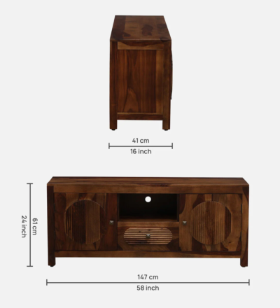 Designer Console in Sheesham with Vintage Look and Durable Structure - Image 3