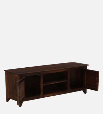 TV Entertainment Console in Sheesham with Modern Look and Metal Legs - Image 7