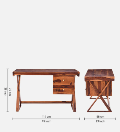 Solid Wood Writing Table with Drawer Storage and Smooth Writing Surface - Image 3