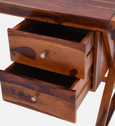 Solid Wood Writing Table with Drawer Storage and Smooth Writing Surface - Image 9