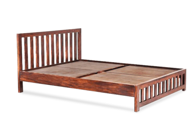 Classic Solid Wood Bed with High Backrest and Full Underbed Online - Image 8
