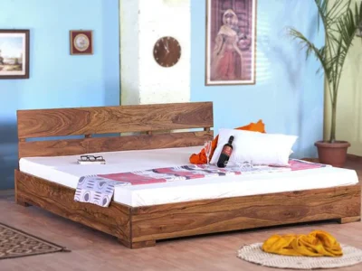 Streem Solid Wood Bed with Hydraulic Storage by Sarve Furniture