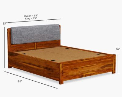 Cest Upholstered Wooden Bed with Hydraulic Storage By Sarve Furniture - Image 3