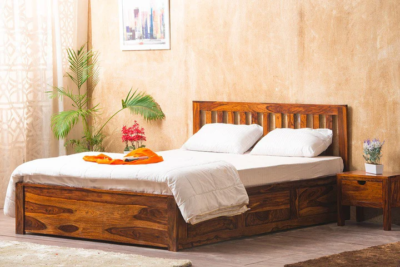 Classic Wooden Storage Bed with Hydraulic By Sarve Furniture - Image 5