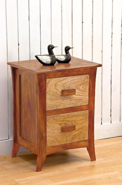 Eco-Friendly Wooden Bedside Table with Smooth Top and Storage Features