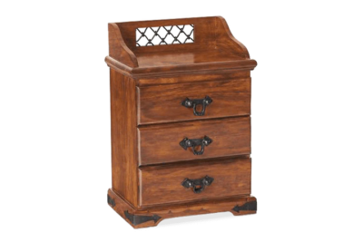 Modern Teak Bedside Table with Solid Wood Build and 3 Drawer Design - Image 11