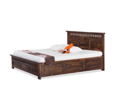 Hydraulic Storage Bed with Soft Upholstered Headboard and Strong Wood Base - Image 6