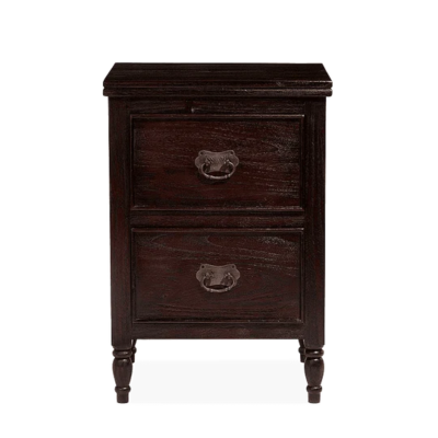 Polished Wooden Nightstand with Storage Drawers and Simple Elegant Design - Image 3