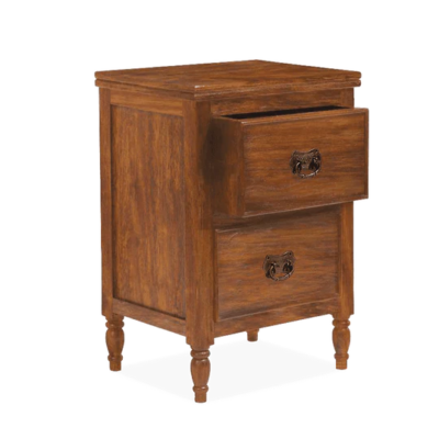 Polished Wooden Nightstand with Storage Drawers and Simple Elegant Design - Image 8