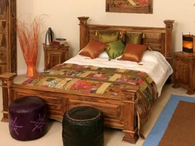 Velvet King Size Wooden Bed with Storage by Sarve Furniture
