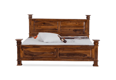 Velvet King Size Wooden Bed With Storage Online in India By Sarve Furniture - Image 3