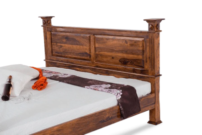 Velvet King Size Wooden Bed With Storage Online in India By Sarve Furniture - Image 4