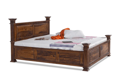 Velvet King Size Wooden Bed With Storage Online in India By Sarve Furniture - Image 5