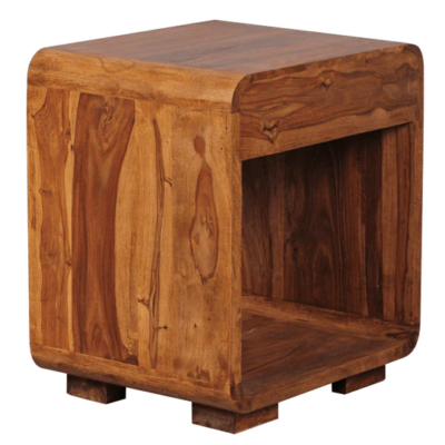 Velvet Bedside Table Sheesham Wood with Drawer By Sarve Furniture - Image 4