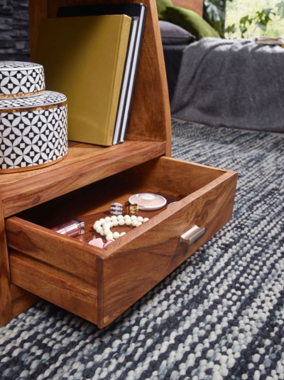 Swivel Bedside Table Solid Wood with Drawer Sarve Furniture - Image 7