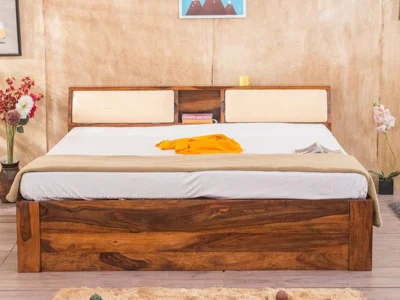 Elysian Solid Wood Bed with Hydraulic Storage by Sarve Furniture