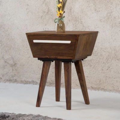 Recliner Bedside Table Solid Wood with Drawer Sarve Furniture - Image 4