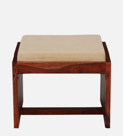Nesting Coffee Table Set ( 4 Stools ) In Honey Oak Finish With Brass Cladding - Image 12