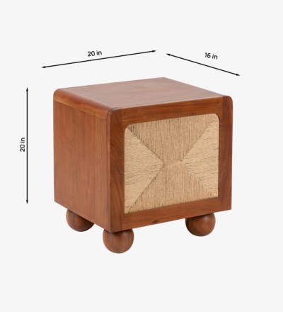 Stylish Nightstand in Solid Wood with Smooth Finish and Soft-Close Drawers - Image 3