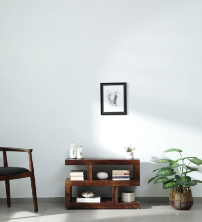 Sheesham wood bookshelf with multiple shelves and sturdy frame by Sarve Furniture