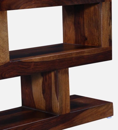 Sheesham Wood Bookshelf with Multiple Shelves and Sturdy Frame for Living Room - Image 8