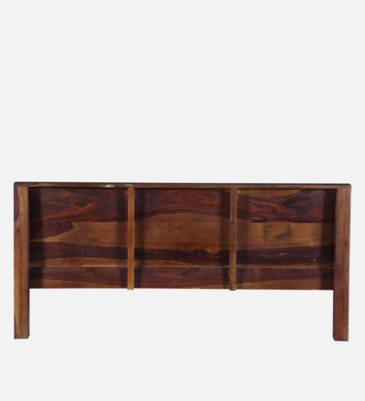 Contemporary Double Bed with Curved Wooden Headboard and Polished Finish - Image 8