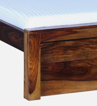 Contemporary Double Bed with Curved Wooden Headboard and Polished Finish - Image 10