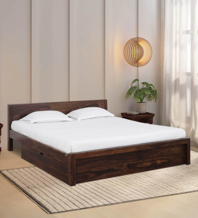 Fusion Sheesham Wood Bed with Drawer Storage by Sarve Furniture
