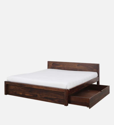 Fusion Sheesham Wood Bed With Drawer Storage By Sarve Furniture - Image 5
