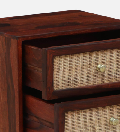 Solid Wood Bedside Cabinet with Storage Shelf Two Drawer By Sarve Furniture - Image 9