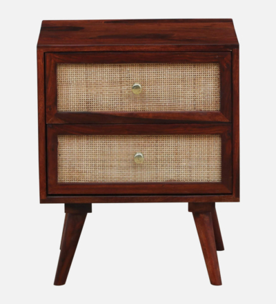 Solid Wood Bedside Cabinet with Storage Shelf Two Drawer By Sarve Furniture - Image 6