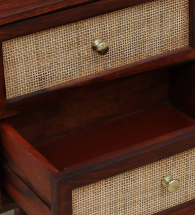 Solid Wood Bedside Cabinet with Storage Shelf Two Drawer By Sarve Furniture - Image 8