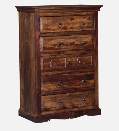 Chest of Drawers Designer with Handcrafted Details and Classic Wooden Finish - Image 4