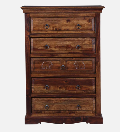 Chest of Drawers Designer with Handcrafted Details and Classic Wooden Finish - Image 6