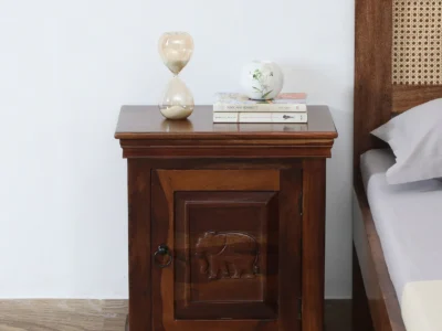 Celeste LHS Bedside Table Sheesham Wood by Sarve Furniture