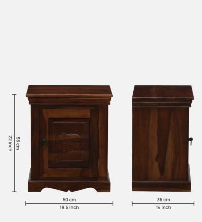 Celeste LHS Bedside Table Sheesham Wood By Sarve Furniture - Image 3