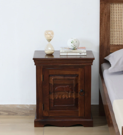 Celeste RHS Bedside Sheesham Wood Table by Sarve Furniture