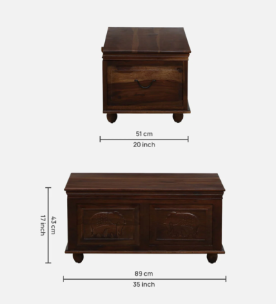 Minimalist Wooden Coffee Table with Matte Finish and Storage Compartment - Image 3