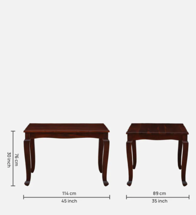 Natural Wooden Dining Set with Cushion Seats and Durable Sheesham Frame - Image 3