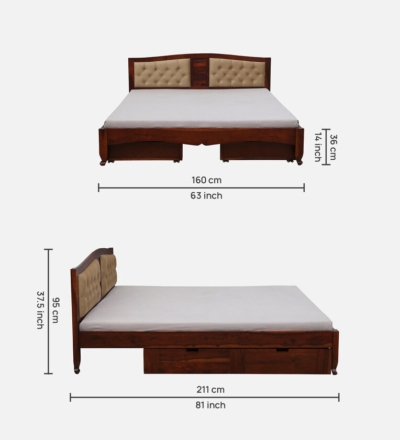 Country Rest Shiplap Bed With Drawer Storage By Sarve Furniture - Image 3
