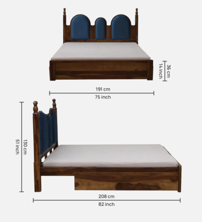 Minimalist Solid Wood Bed with Clean Lines and Practical Storage Space - Image 3