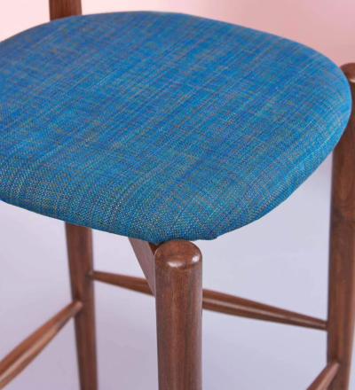 Wooden Bar Chair with Upholstered Backrest and Comfortable Seat Padding - Image 7