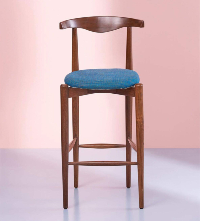 Wooden Bar Chair with Upholstered Backrest and Comfortable Seat Padding - Image 5